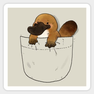 Platypus in a Pocket Sticker